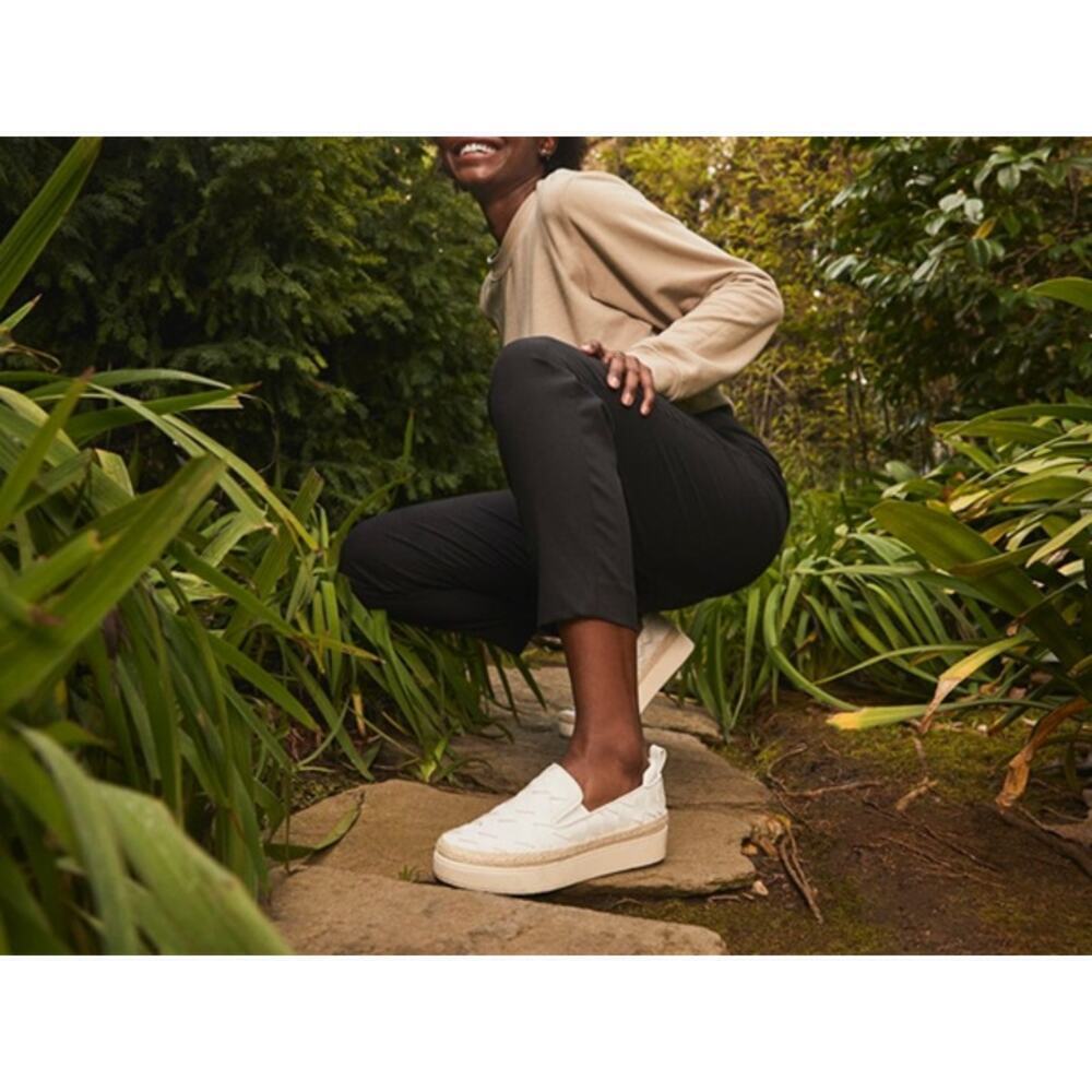 Franco Sarto Hydee Espadrille Platform Sneaker White Size 9
